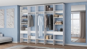 Широкий Стеллаж для одежды Мирта 69 BMS