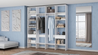 Широкий Стеллаж для одежды Мирта 59 BMS