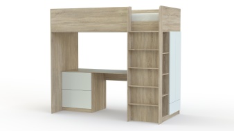 Кровать-чердак Смостад Smastad 2 с лестницей