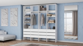 Широкий Стеллаж для одежды Мирта 64 BMS