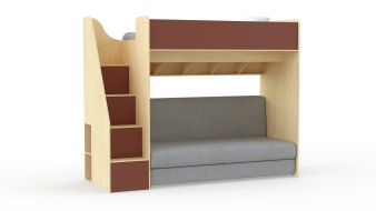 Кровать с диваном Пример 18 BMS из МДФ