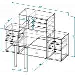 Чертеж Маникюрный стол Стам BMS