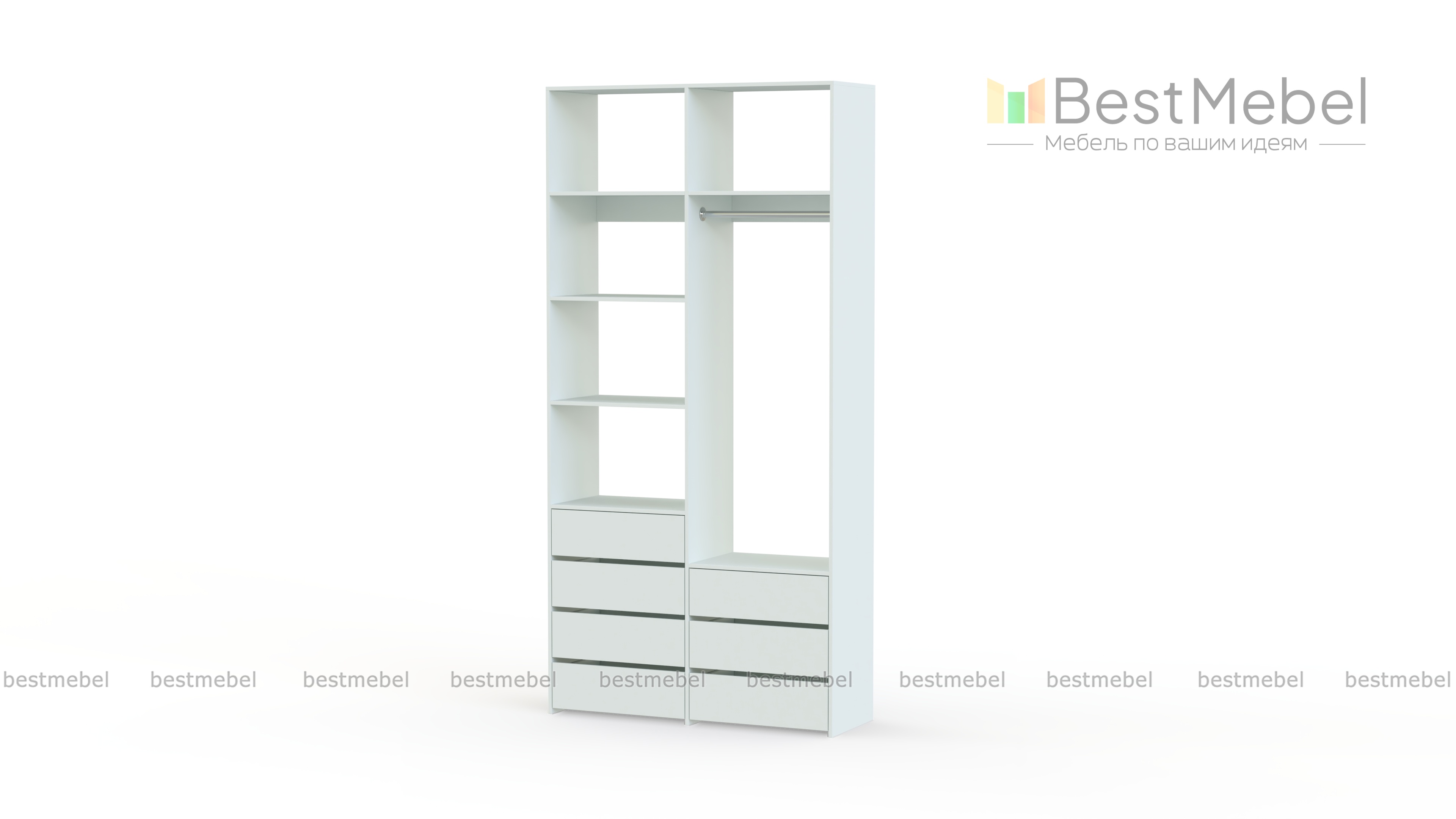 Стеллаж для одежды Мирта 41 BMS