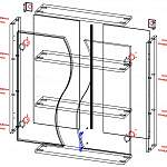 Схема сборки Зеркало в ванную Париж 3 BMS