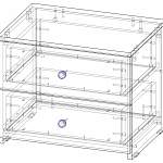 Чертеж Тумба прикроватная Европа 9 BMS