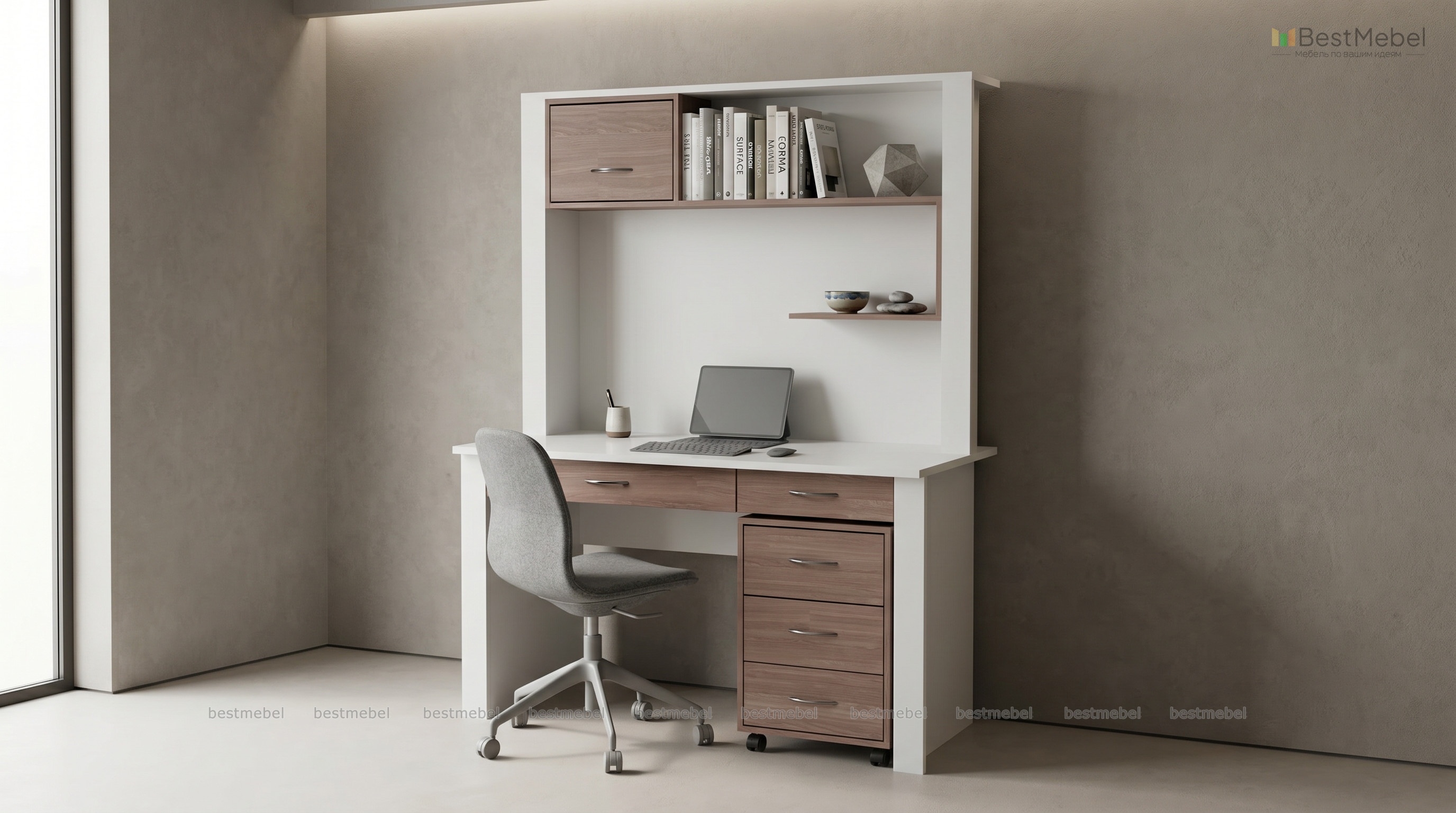 Стол с тумбой Скай СК 14 BMS