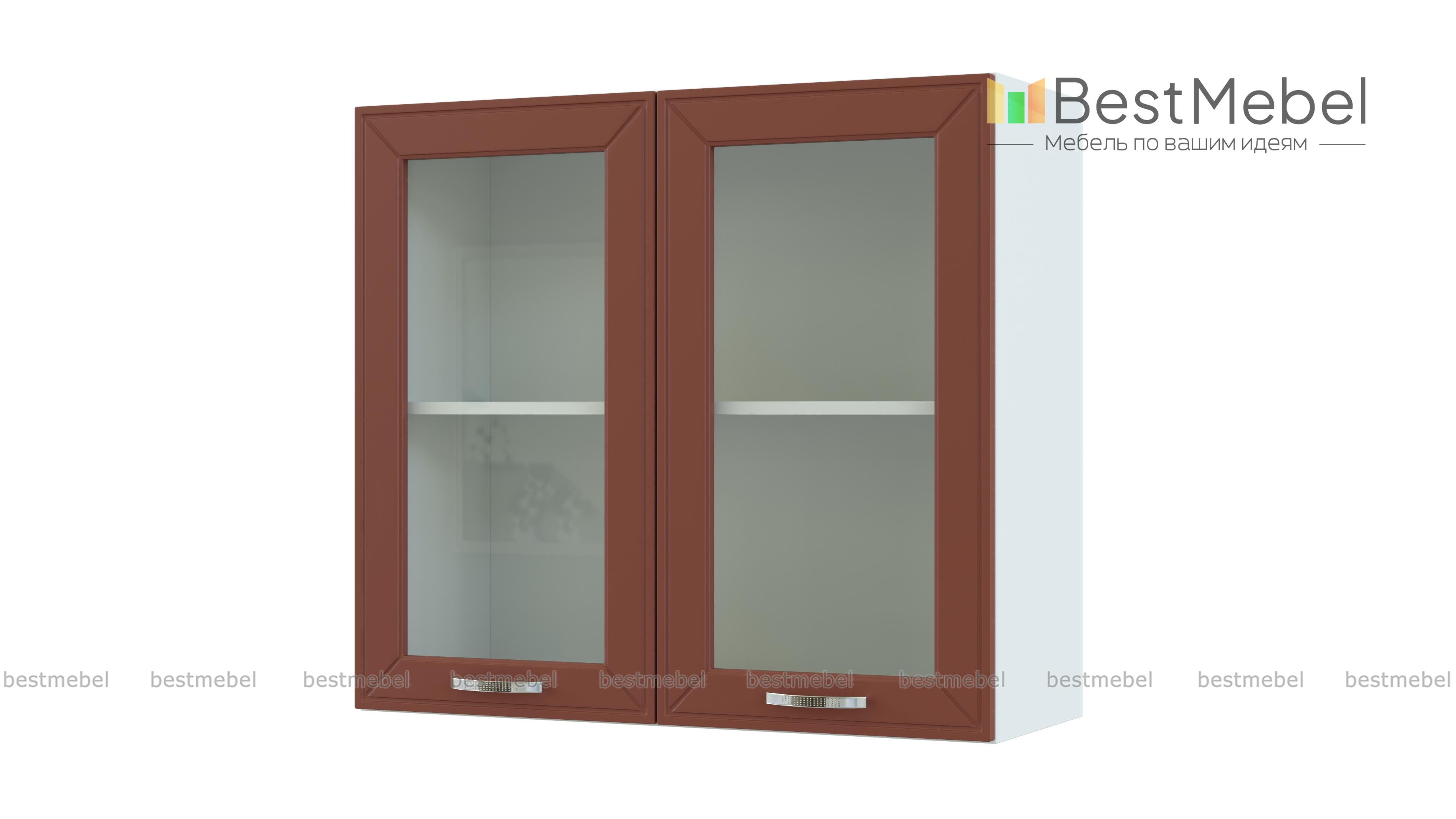 Шкаф навесной витрина Маргарита 2Д BMS - Фото