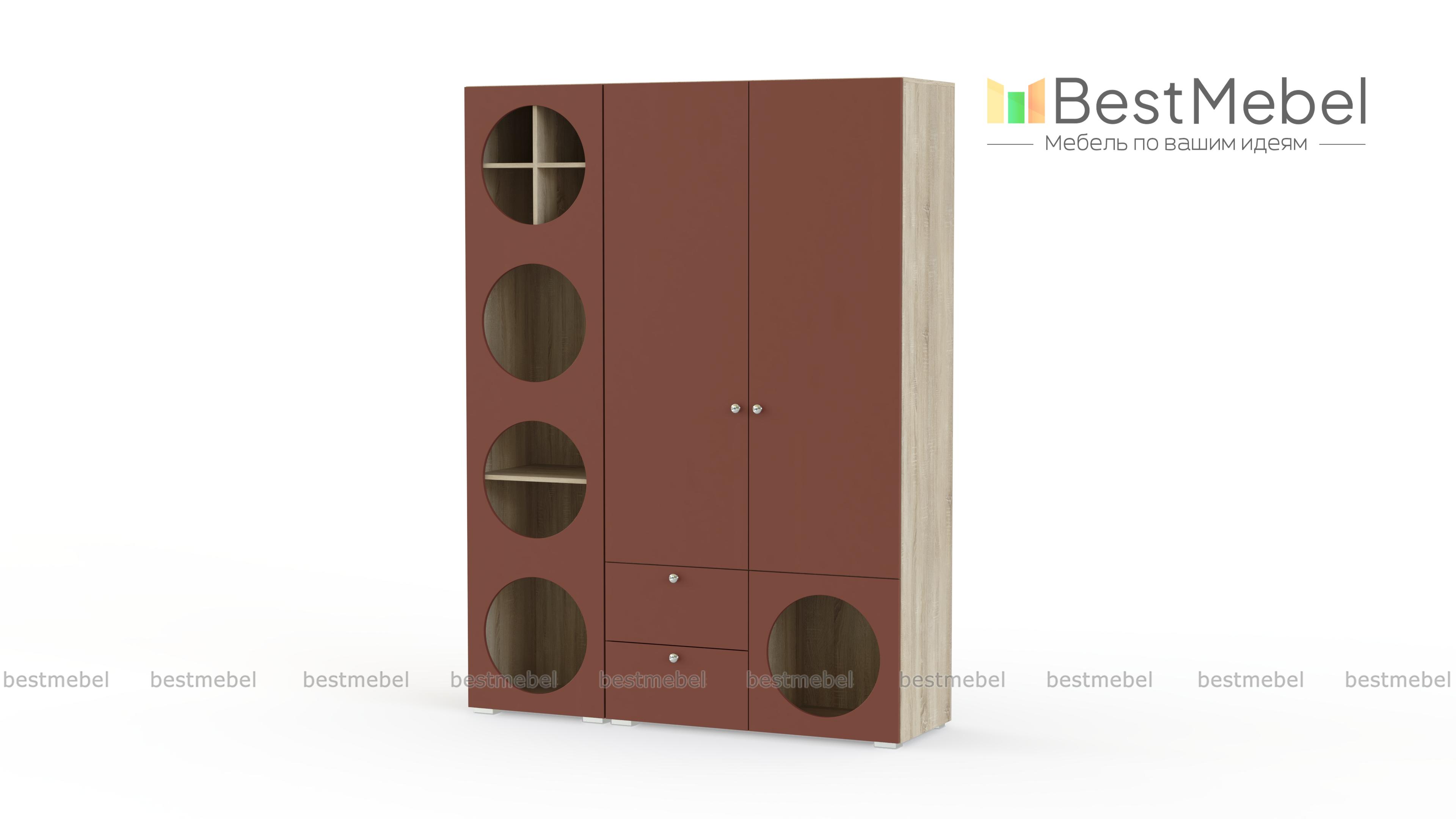 Шкаф распашной Авелин 3 BMS - Фото