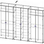 Чертеж Шкаф распашной Класс 6-2 BMS