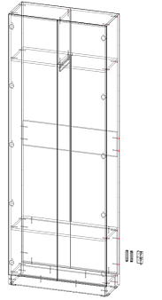 Шкаф распашной Интарс 2 (800*2200*300) (800х2200х300)