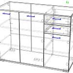 Схема сборки Комод Вельвет 30 BMS