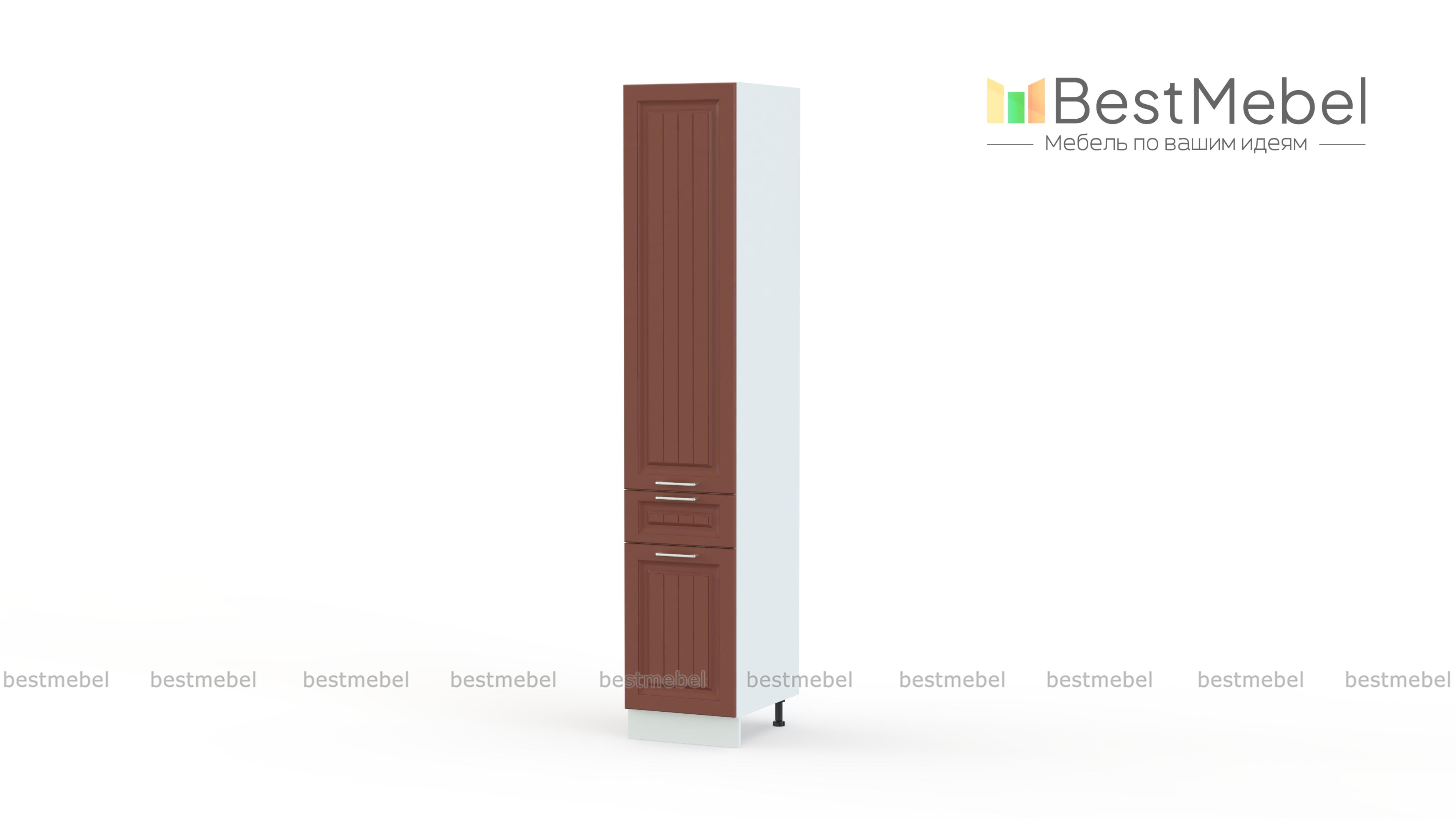 Шкаф пенал с дверцами и 1-м ящиком Европа BMS - Фото