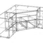 Чертеж Тумба угловая под ТВ Роми 4 BMS