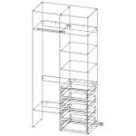Стеллаж для одежды Мирта 2 BMS