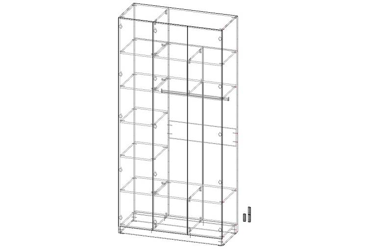 Шкаф распашной Фарелл 34 (1200х2500х500)