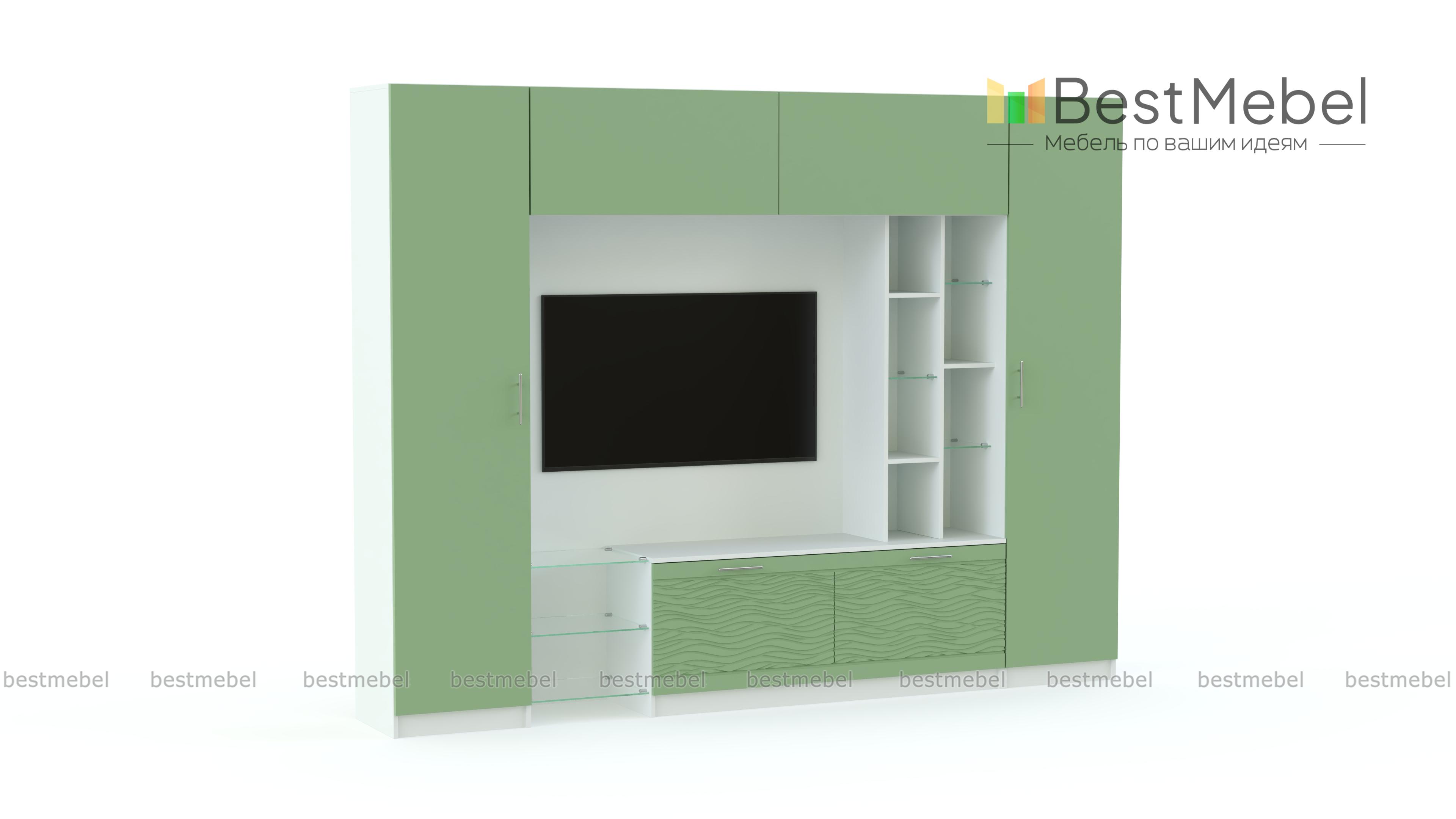 Стенка-горка Вельвет 1 Глянец BMS - Фото