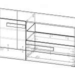 Чертеж Тумба ТВ-столик ML 758 BMS