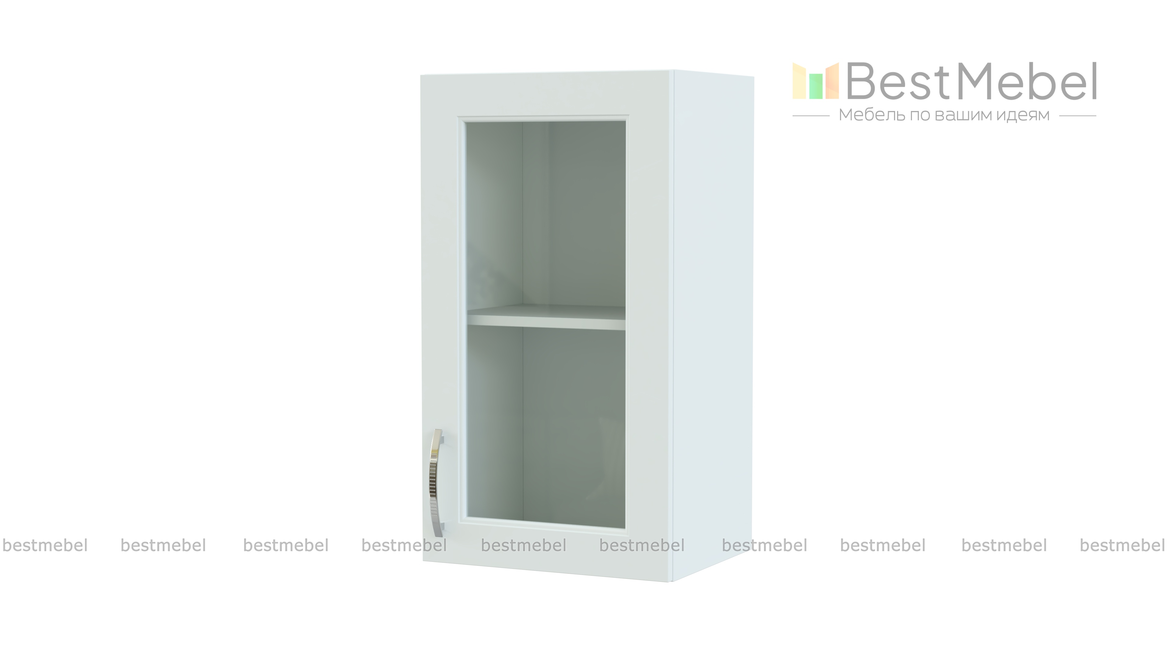 Шкаф навесной со стеклом Снежная королева BMS